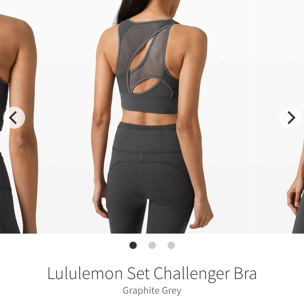 lululemon // Set Challenger Bra - Graphite Grey